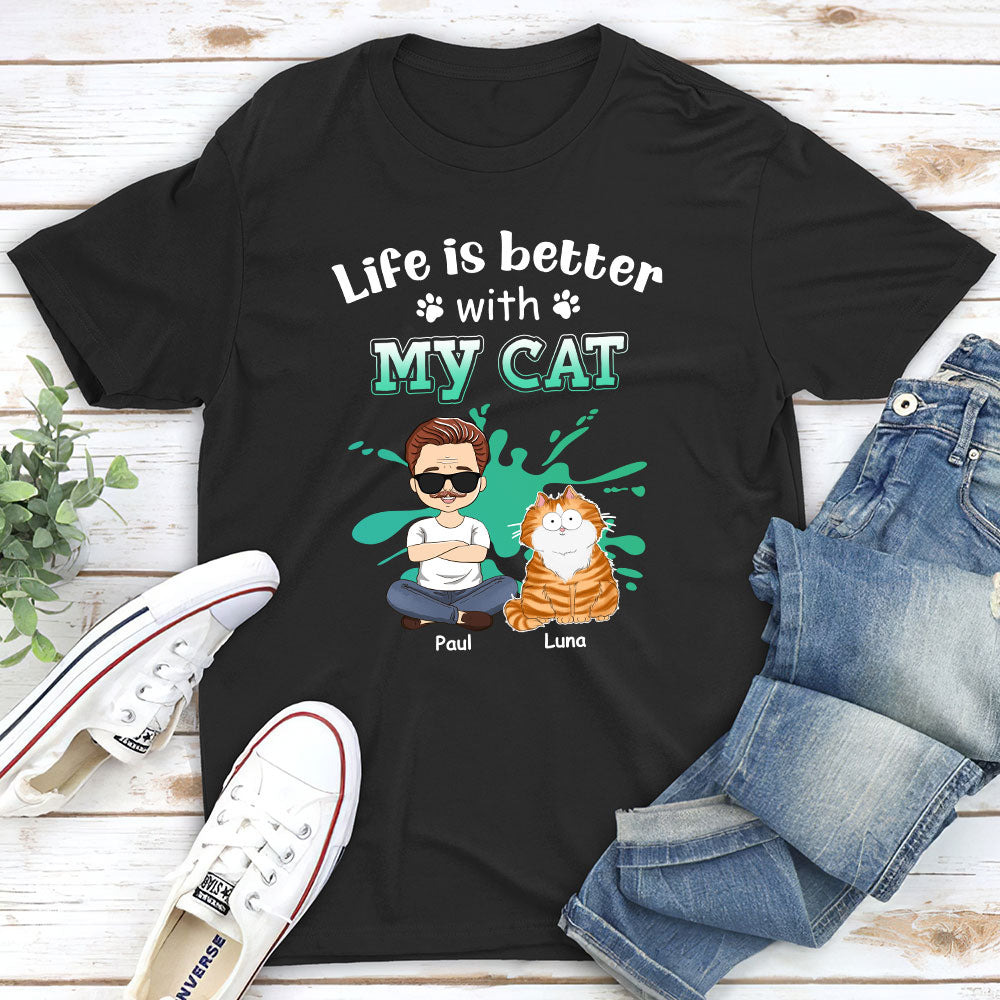Funny Personalized Custom Unisex T-shirt: Life Is Better for Pet Lovers