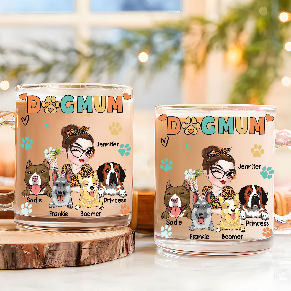 Personalized Custom Glass Mug for Dog Moms - A Lovely Keepsake