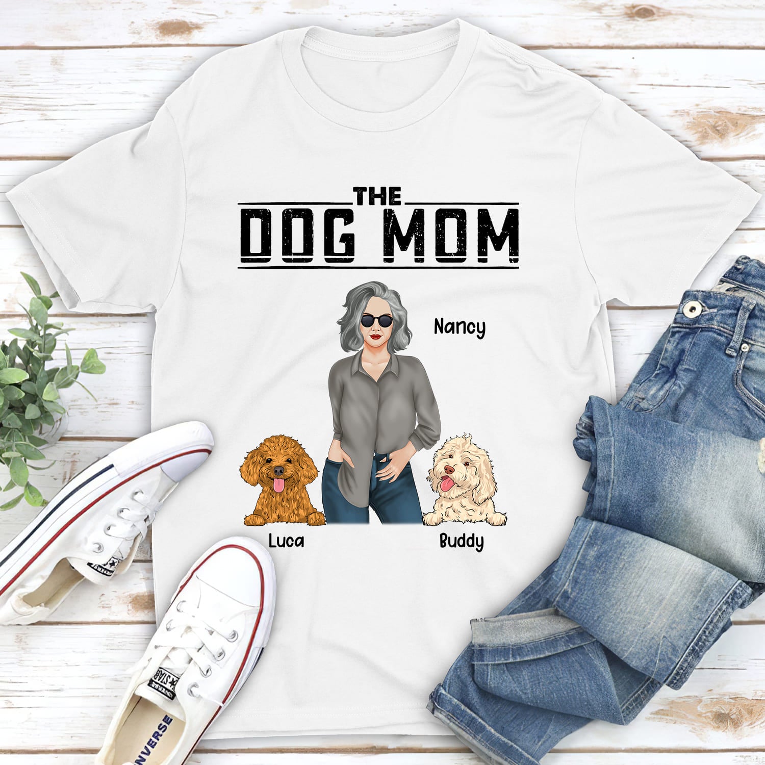 The Dog Mom - Personalized Custom Unisex T-shirt: Ideal Gift for Pet Lovers