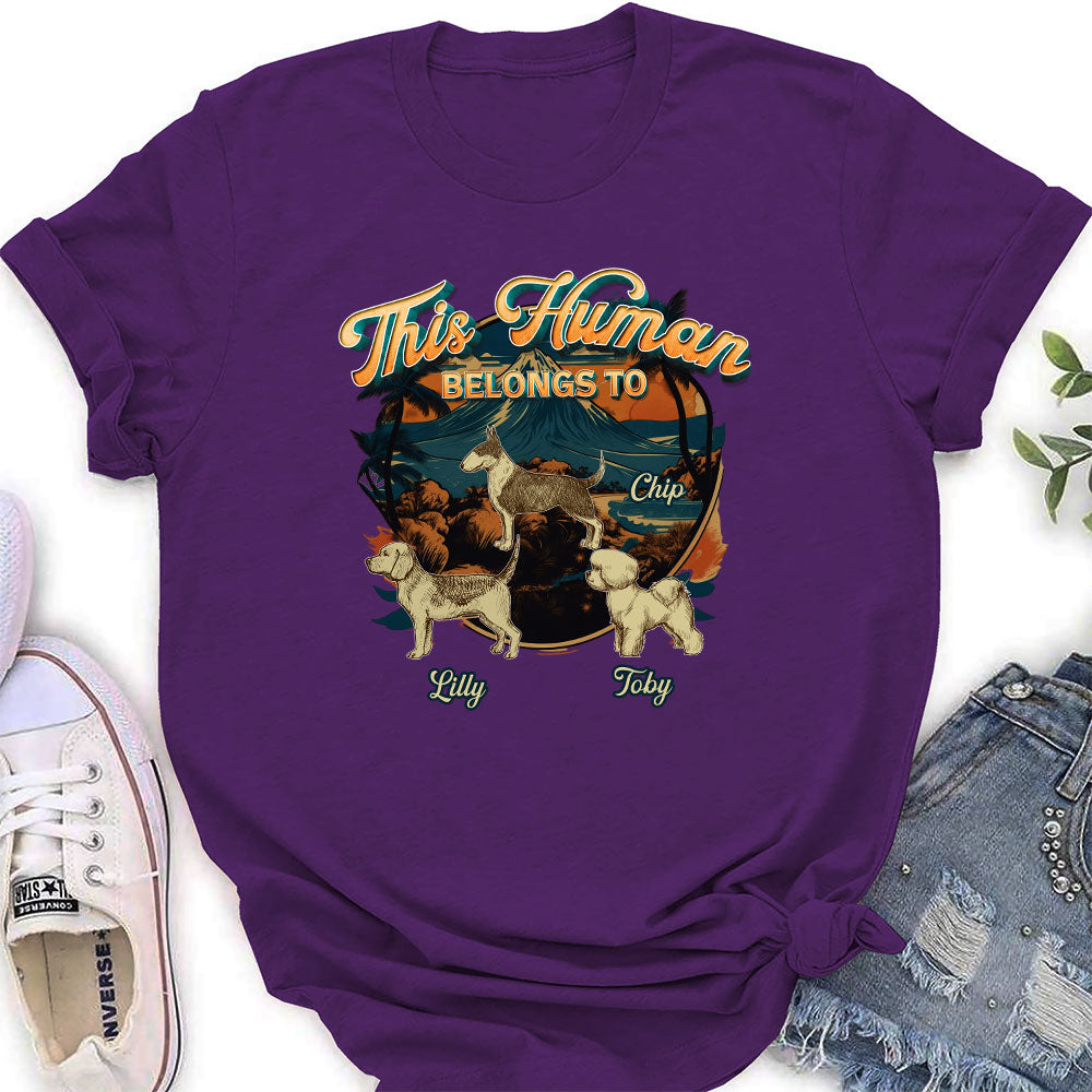 Vintage Personalized Custom Women's Dog - Themed T - shirt for Pet Lovers