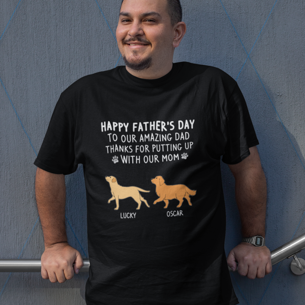 Personalized Custom Unisex 'Put Up With My Mom' T-shirt - Ideal Gift for Pet Lovers