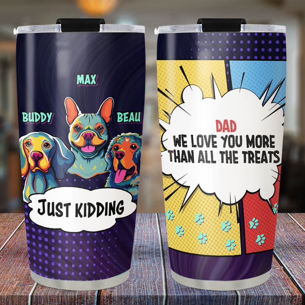Personalized Pop Art Dog - Loving Custom Tumbler