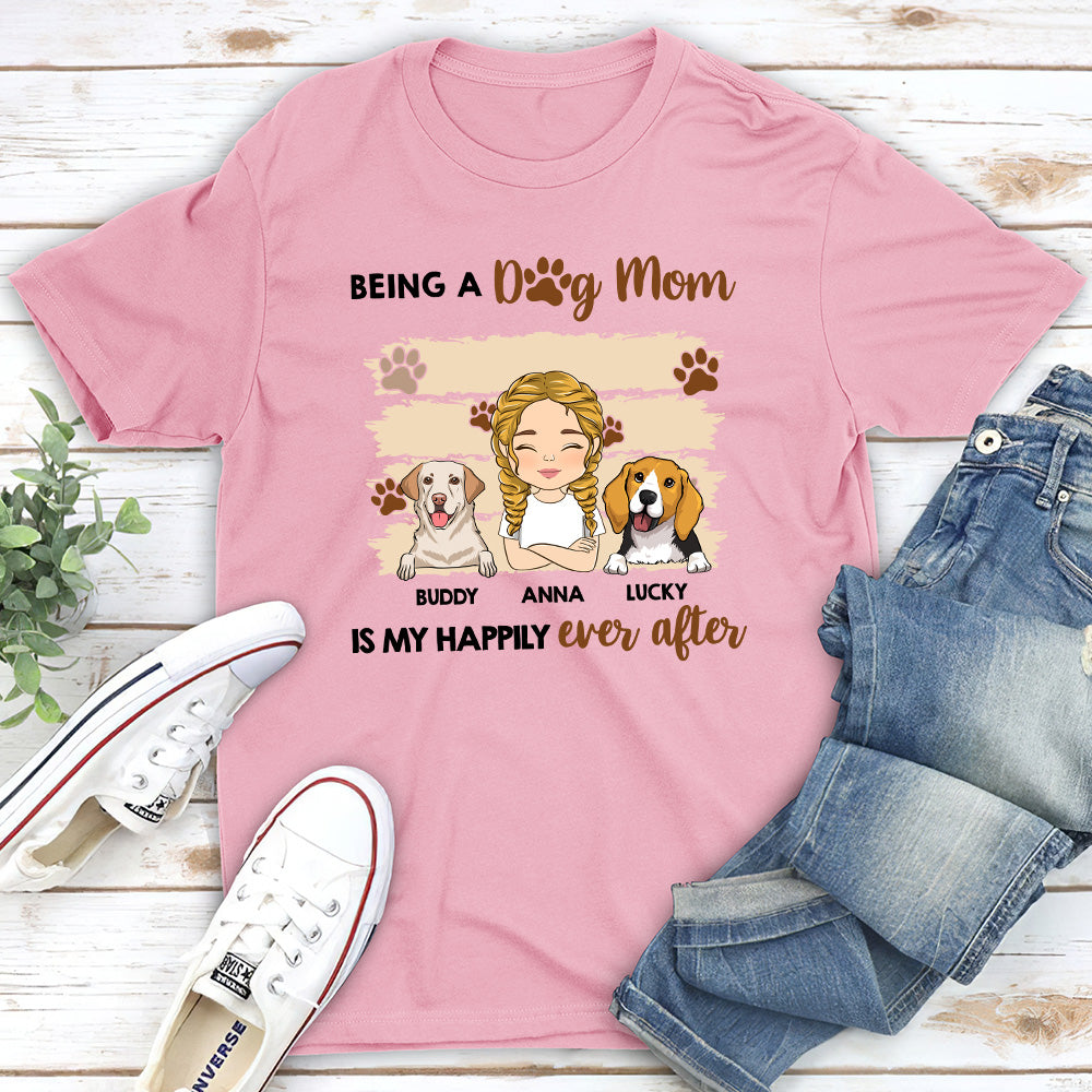 Personalized Custom Unisex 'Happy Dog Mom' T-shirt - Ideal Gift for Pet Lovers