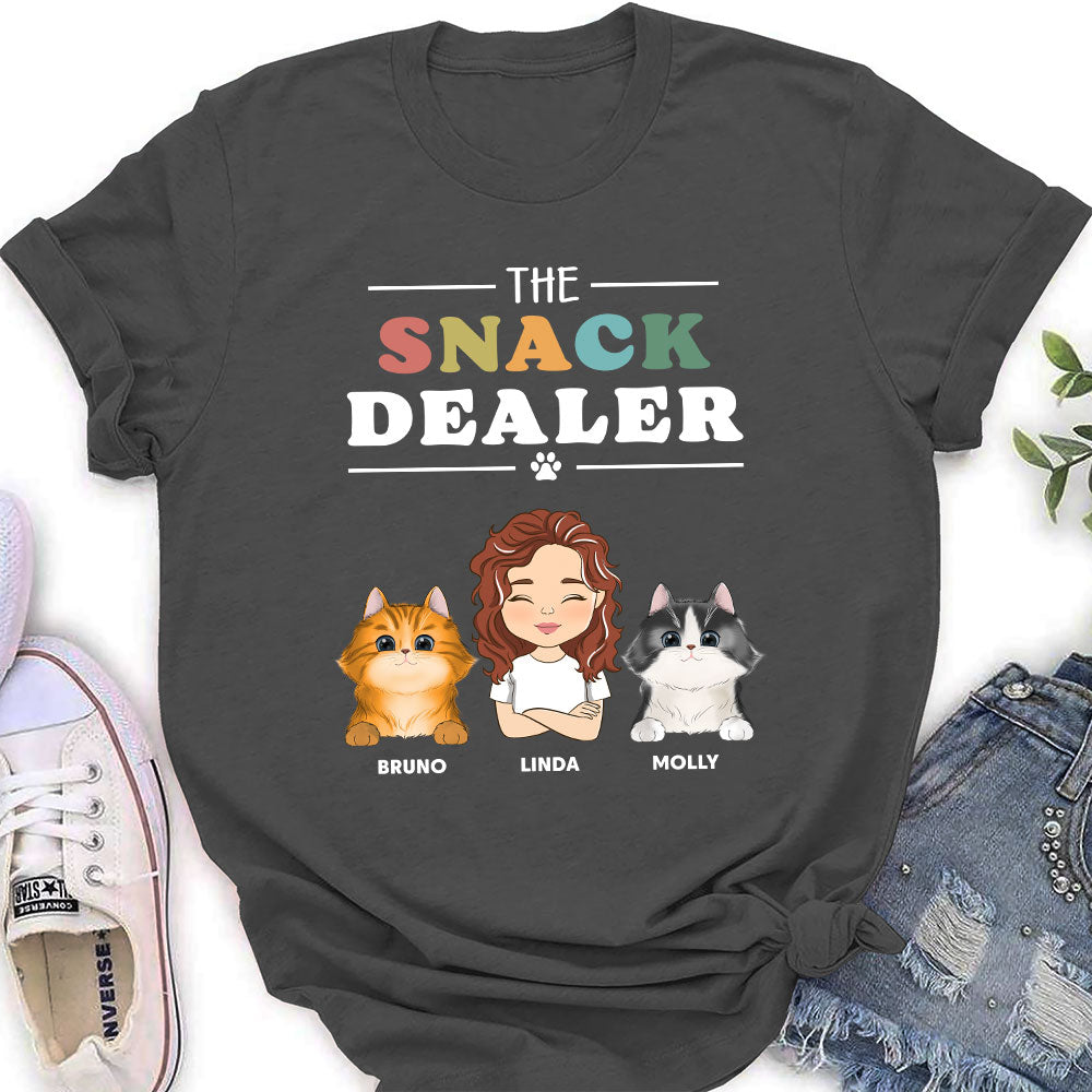 Personalized Custom Women's Pet Lover Snack Dealer T-shirt
