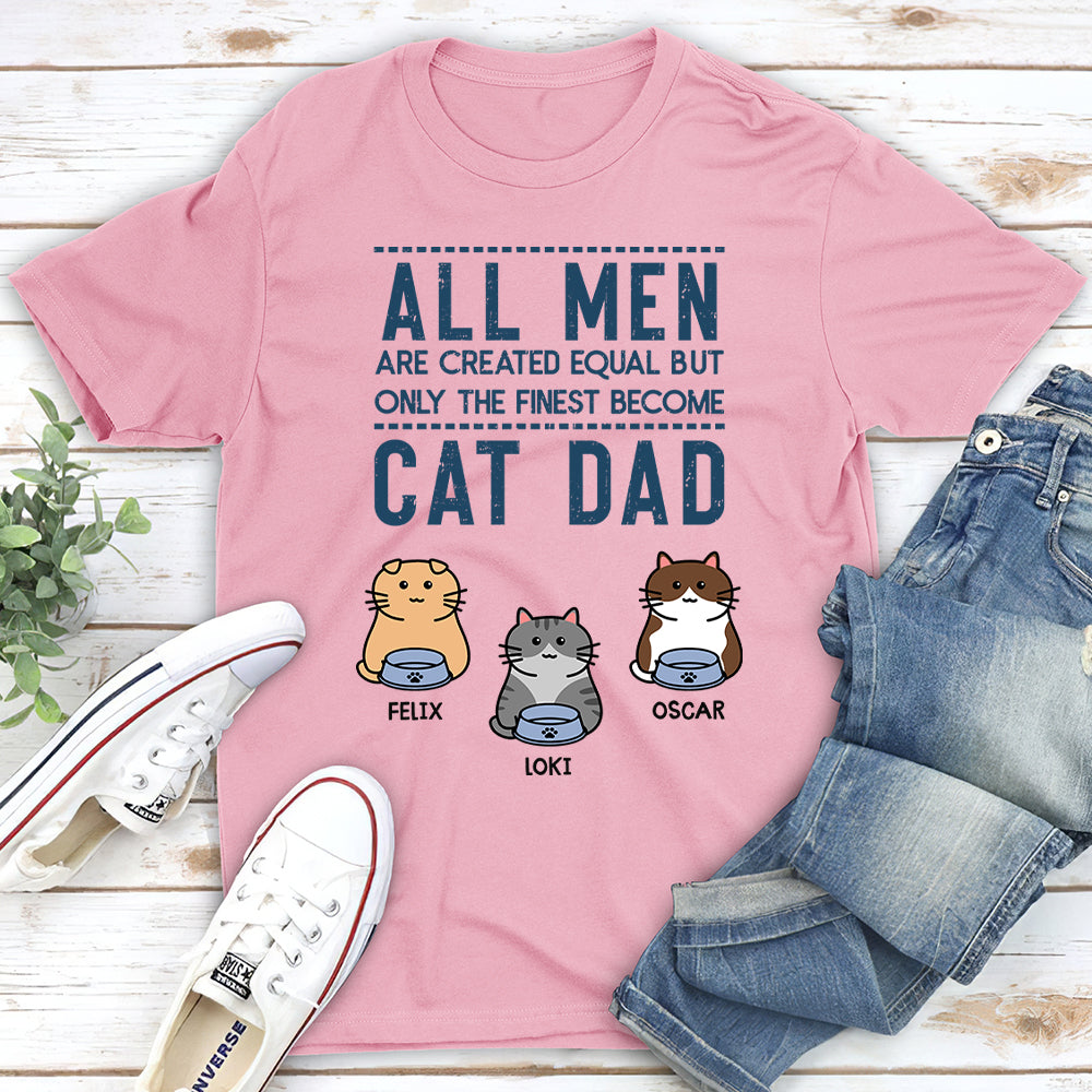 Finest Customizable Unisex Cat Dad T-shirt - Ideal Gift for Pet Lovers