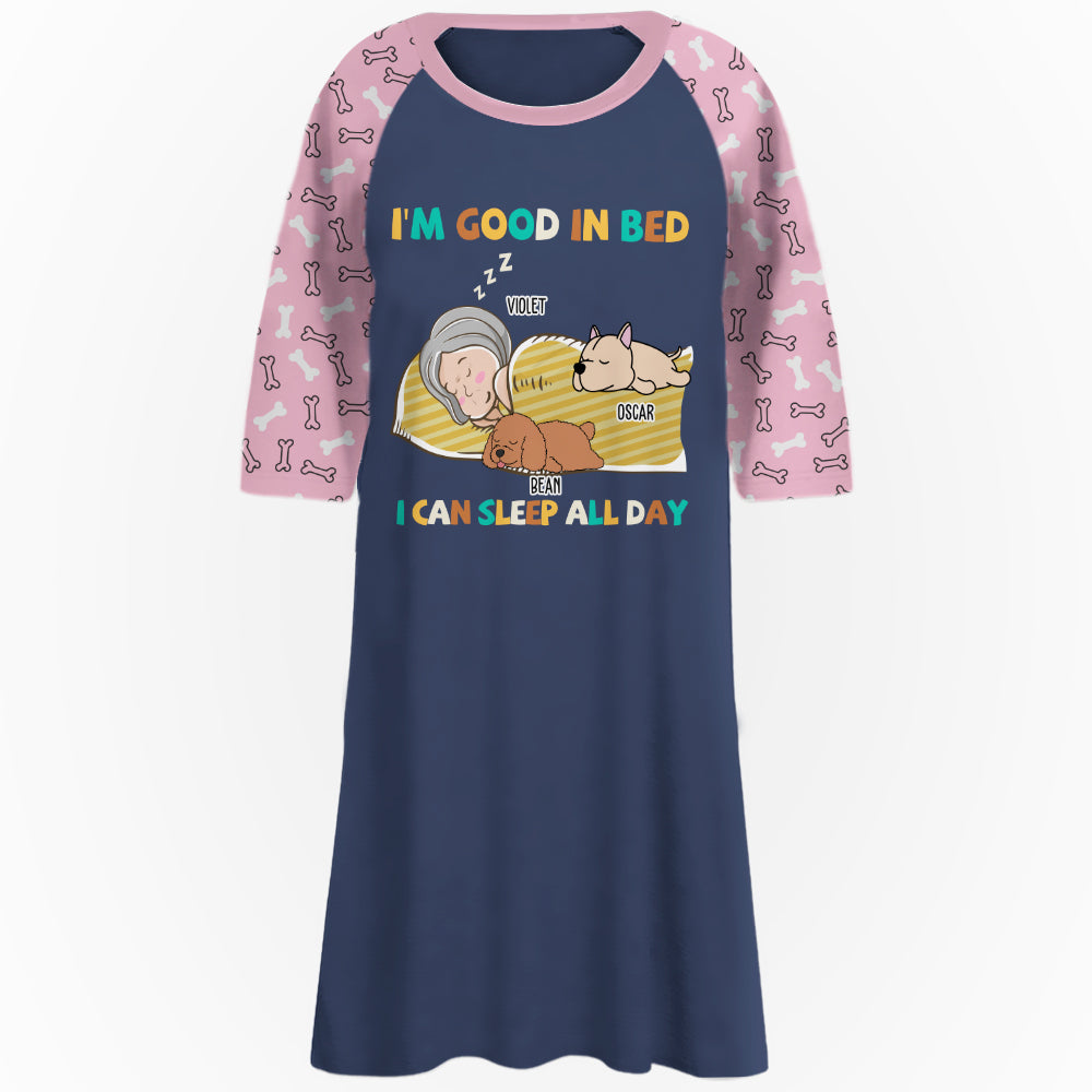 All - Day Comfort: Personalized 3/4 Sleeve Custom Dress for Dog Moms