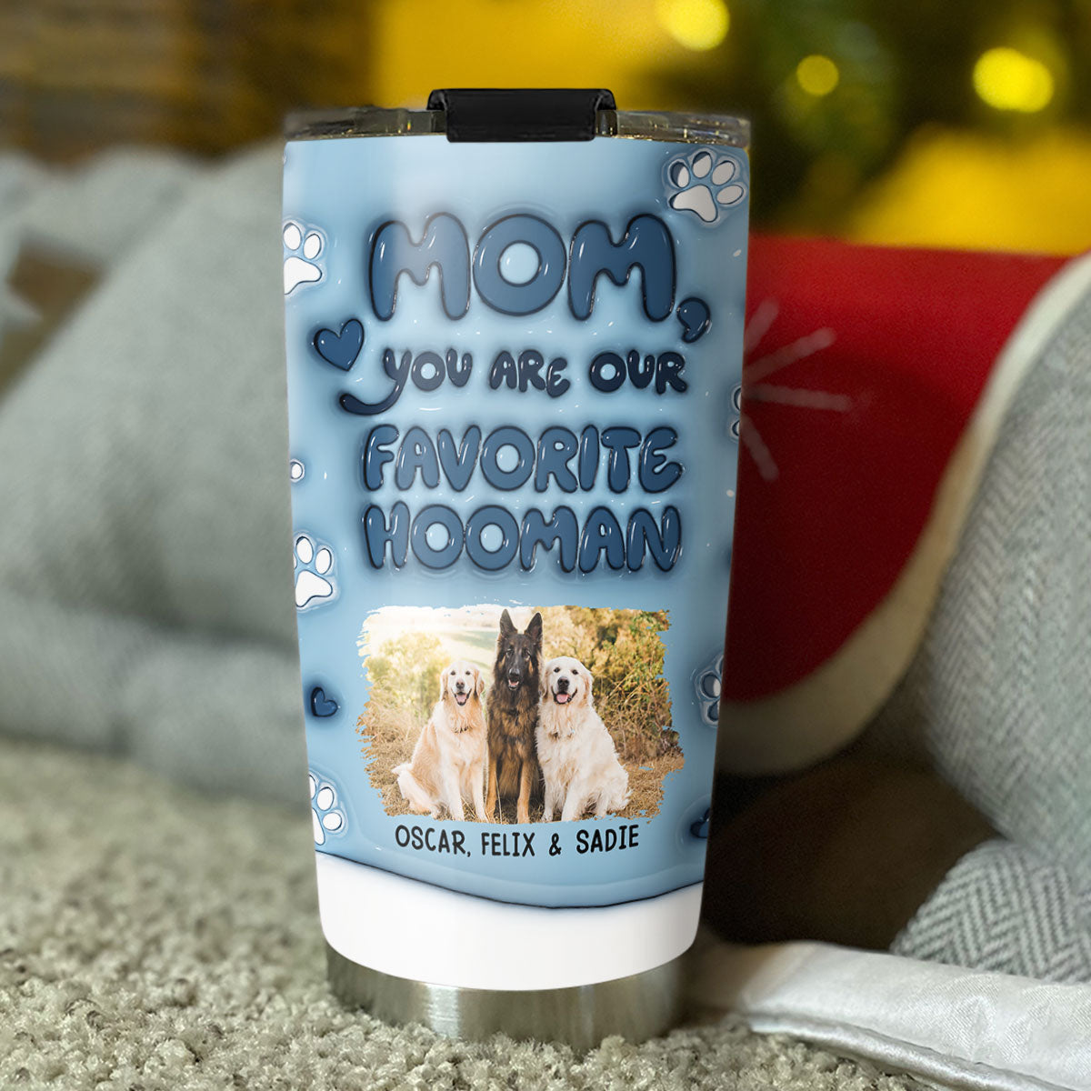 Personalized 3D Inflated Effect Custom Tumbler - Ideal for Dog Lovers