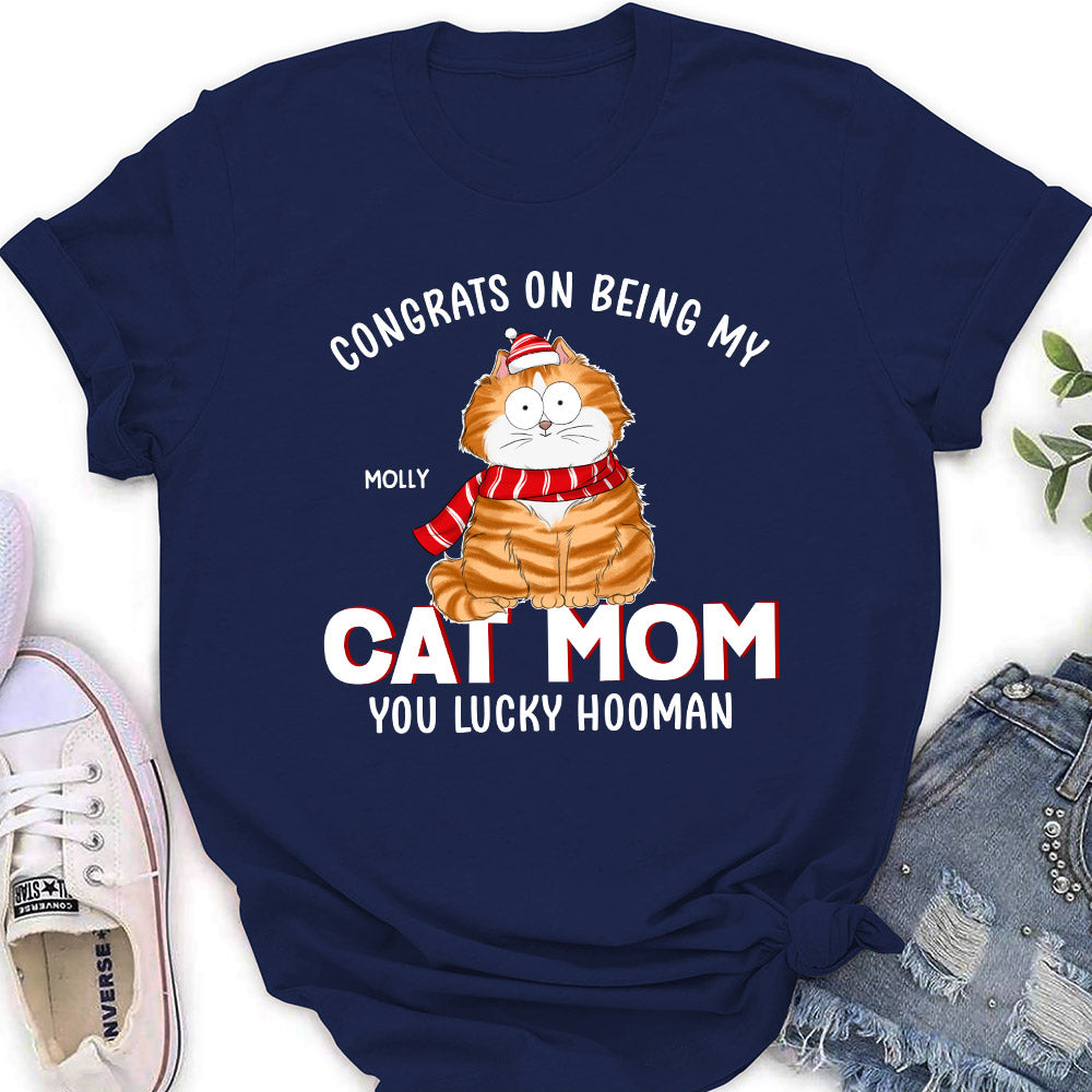 Personalized Custom Women's 'Congrats Hooman' Pet Lover T-shirt