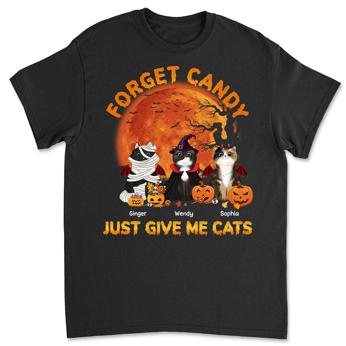 Give Me Cats - Customizable Unisex Personalized T - shirt for Pet Lovers