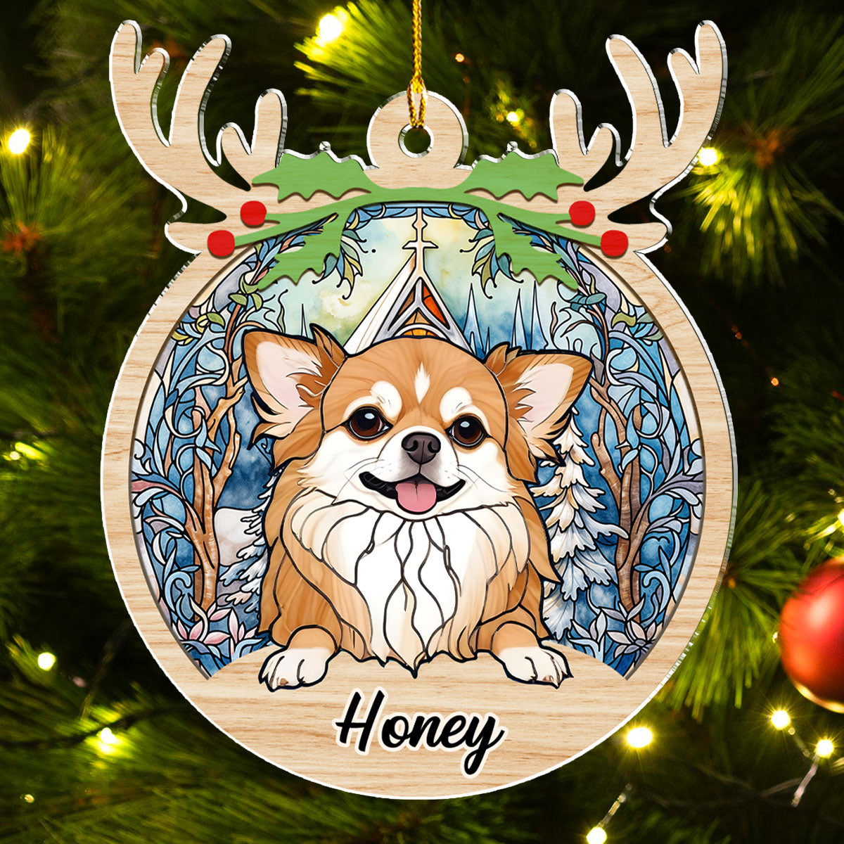 Customizable Warm Christmas Acrylic Ornament for Personalized Memories