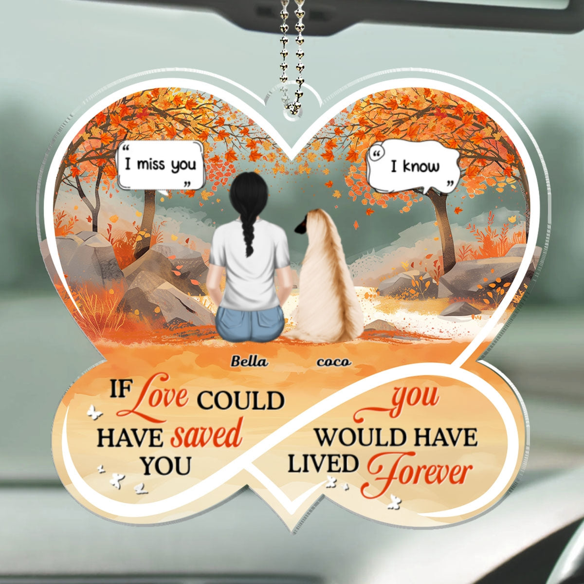 Personalized Custom 'If Love Could Have Saved You' Car Ornament - A Heartfelt Keepsake