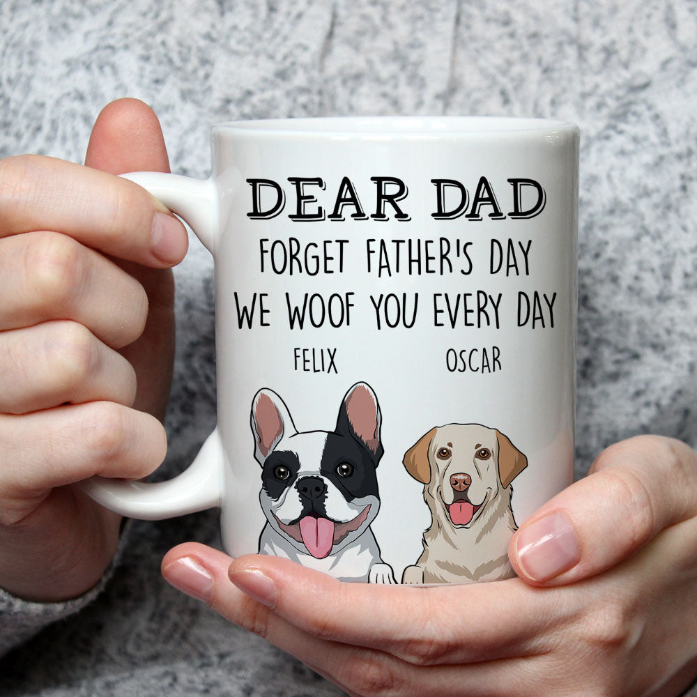 Personalized 'We Woof You Mom Dad' Custom Coffee Mug for Pet Lovers