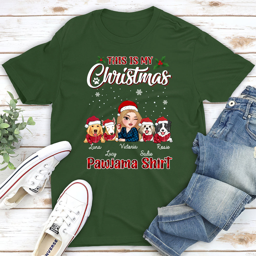Christmas Personalized Unisex Pawjama T-shirt - Ideal Gift for Pet Lovers