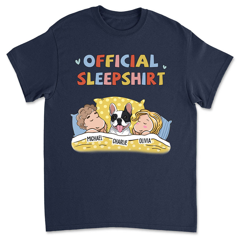Personalized Custom Unisex Sleeping Pet Couple Sleepshirt - Ideal Gift for Pet Lovers