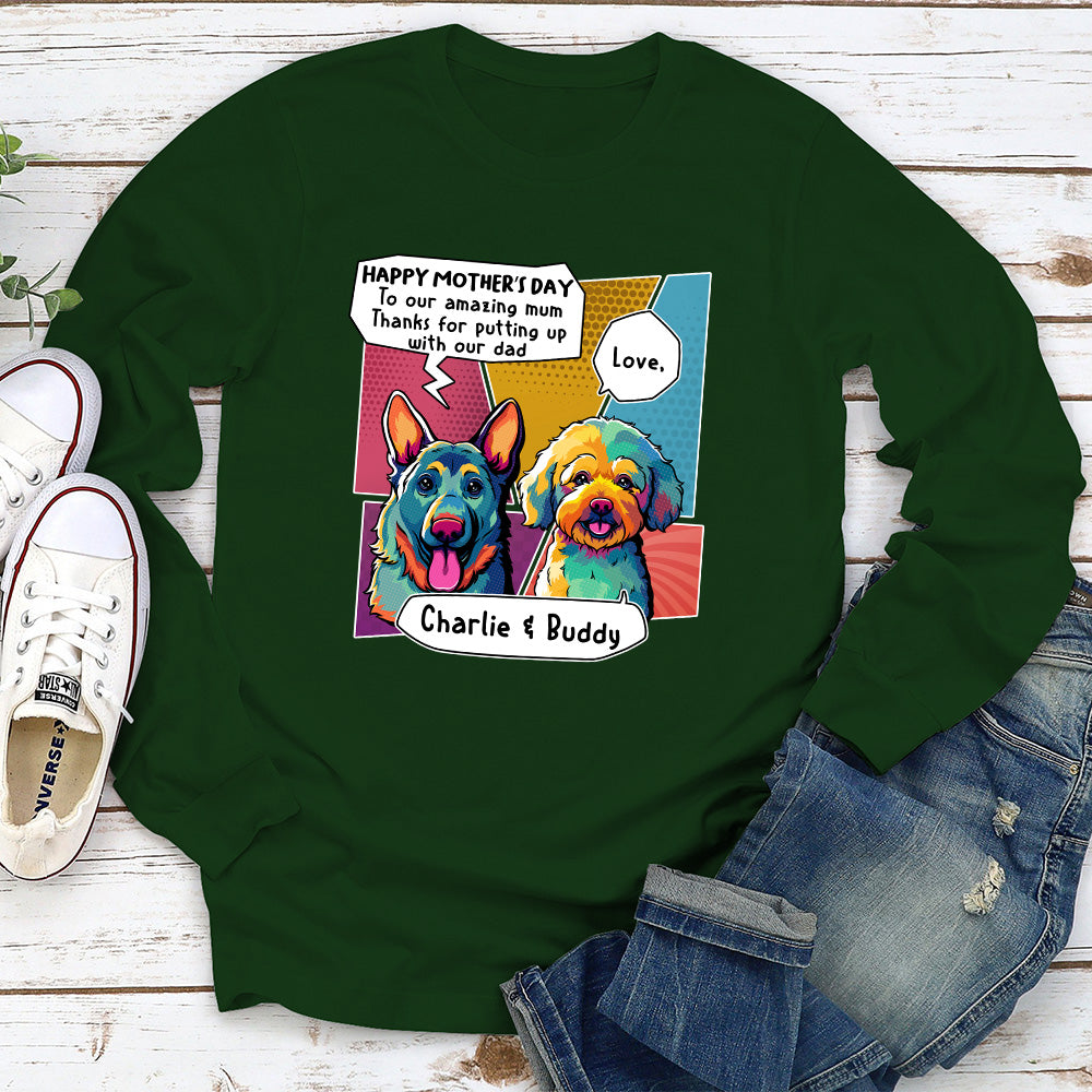 Amazing Dad 2 - Customizable Personalized Long Sleeve T - shirt for Pet Lovers