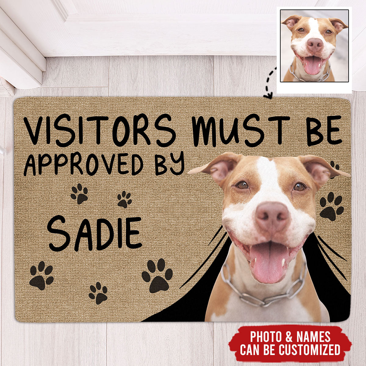 Pet-Approved Personalized Custom Doormat with Your Cat's Photo