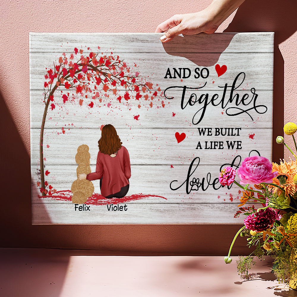 Personalized Custom Canvas Print: Together We Built - Ideal for Pet Lovers