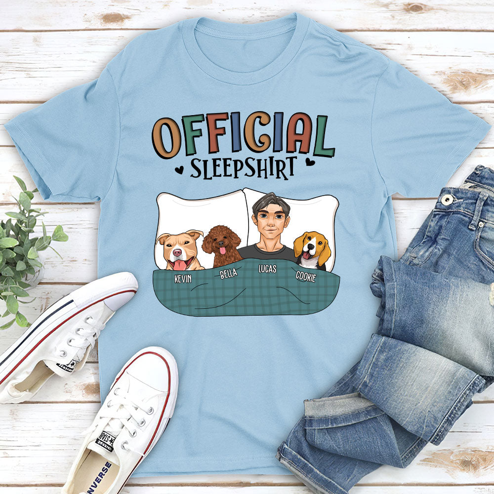 Personalized Custom Unisex Official Sleepshirt Featuring Pets - Ideal Gift for Pet Lovers