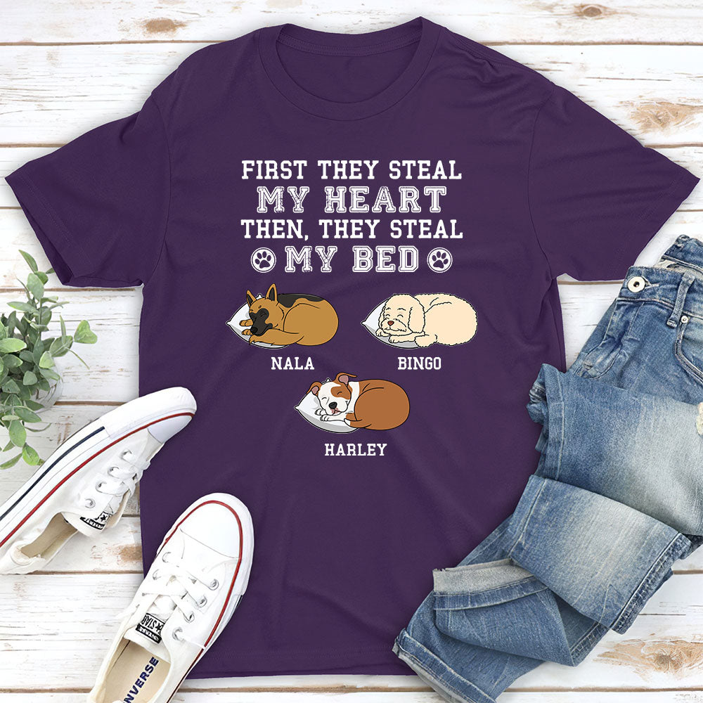 Steal My Heart First - Personalized Custom Unisex Pet Lover T-shirt