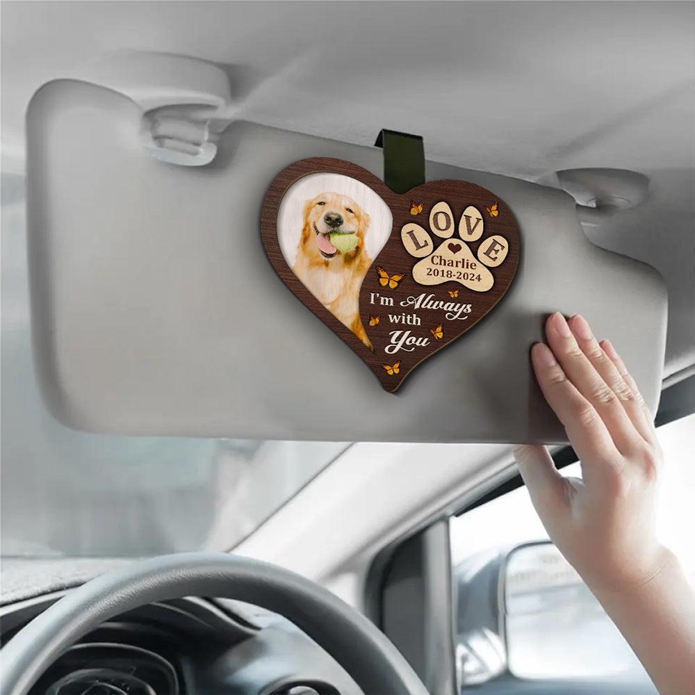 Personalized 'I Am Always With You' Custom Car Visor Clip - Add Style to Your Drive