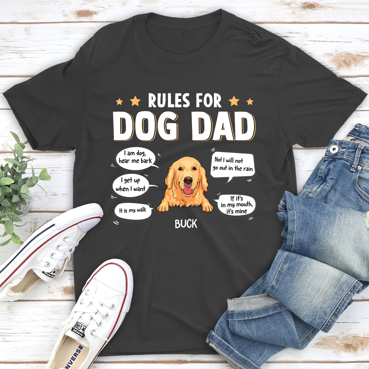 Customizable Unisex Dog Parent Rules T-shirt - Ideal Gift for Pet Lovers