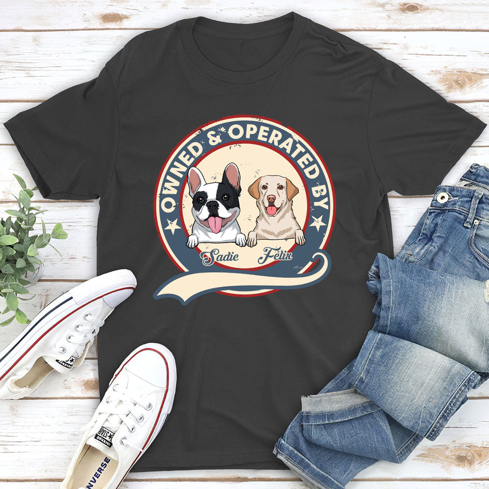 Personalized Owned Operated Logo Unisex T - shirt: Ideal Gift for Pet Lovers