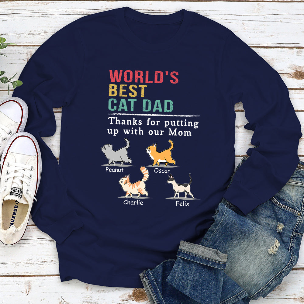 Customizable Cat Enduring Mom Long Sleeve T - shirt for Pet Lovers