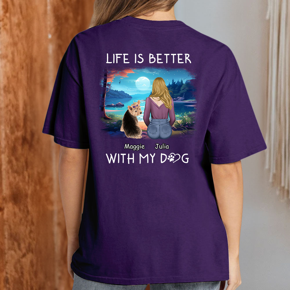Better With Dogs - Customizable Unisex Personalized T - shirt for Pet Lovers