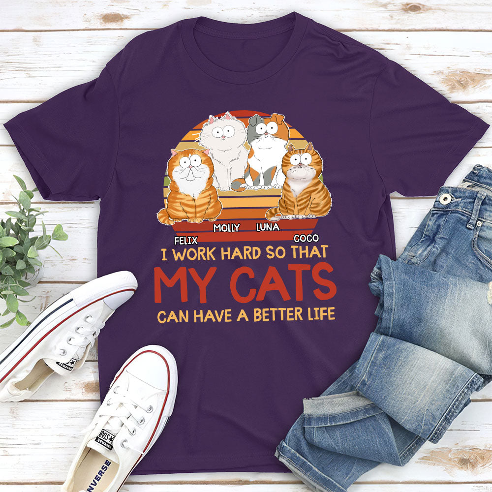 Cats' Bliss - Customizable Unisex Personalized Cat Lover T-shirt