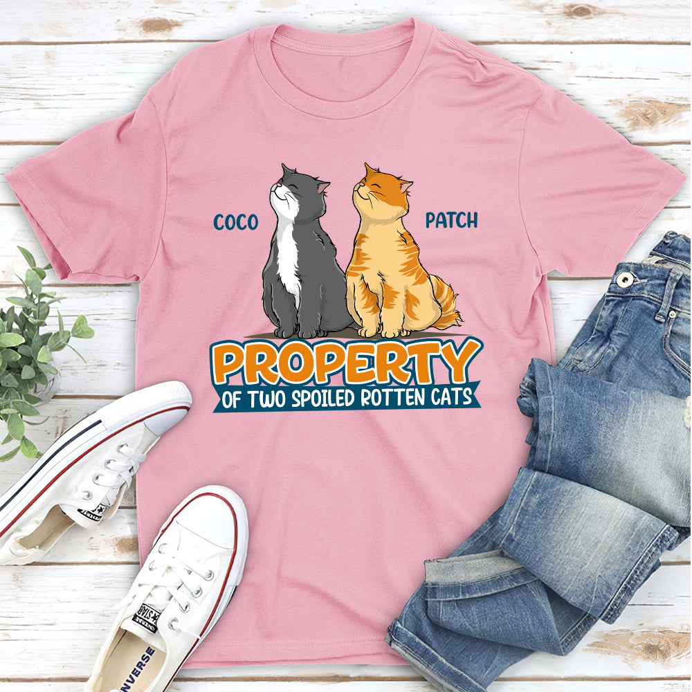 Spoiled Rotten Cats - Customizable Unisex Personalized T-shirt for Pet Lovers
