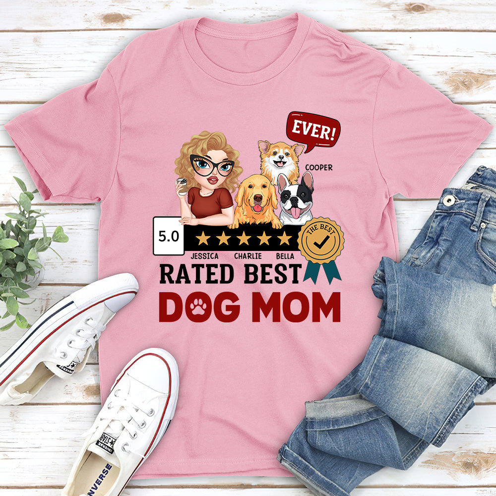 Top-Rated 'Best Dog Mom Ever' Personalized Custom Unisex T-Shirt