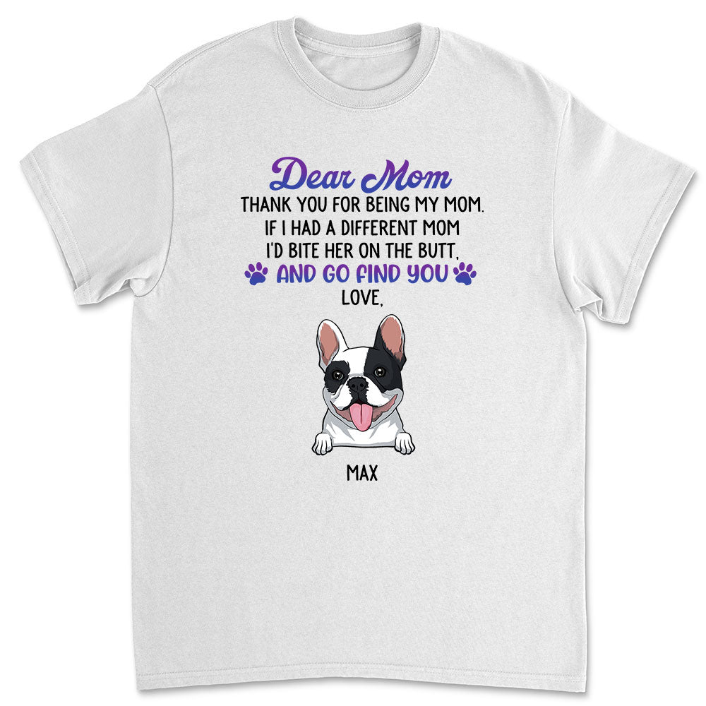 Dear Mom Thank You - Customizable Unisex Personalized T-shirt for Pet Lovers