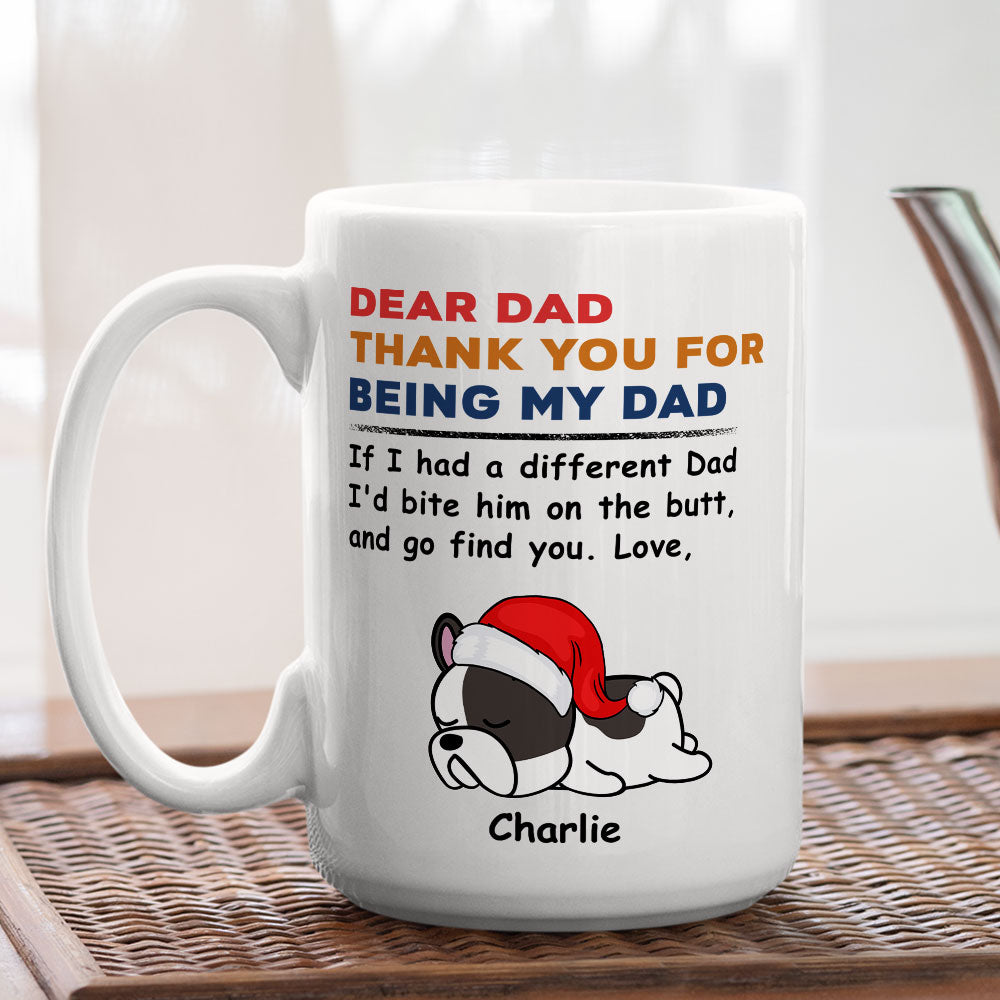 Personalized Bite The Butt Christmas Coffee Mug - Ideal Gift for Pet Lovers
