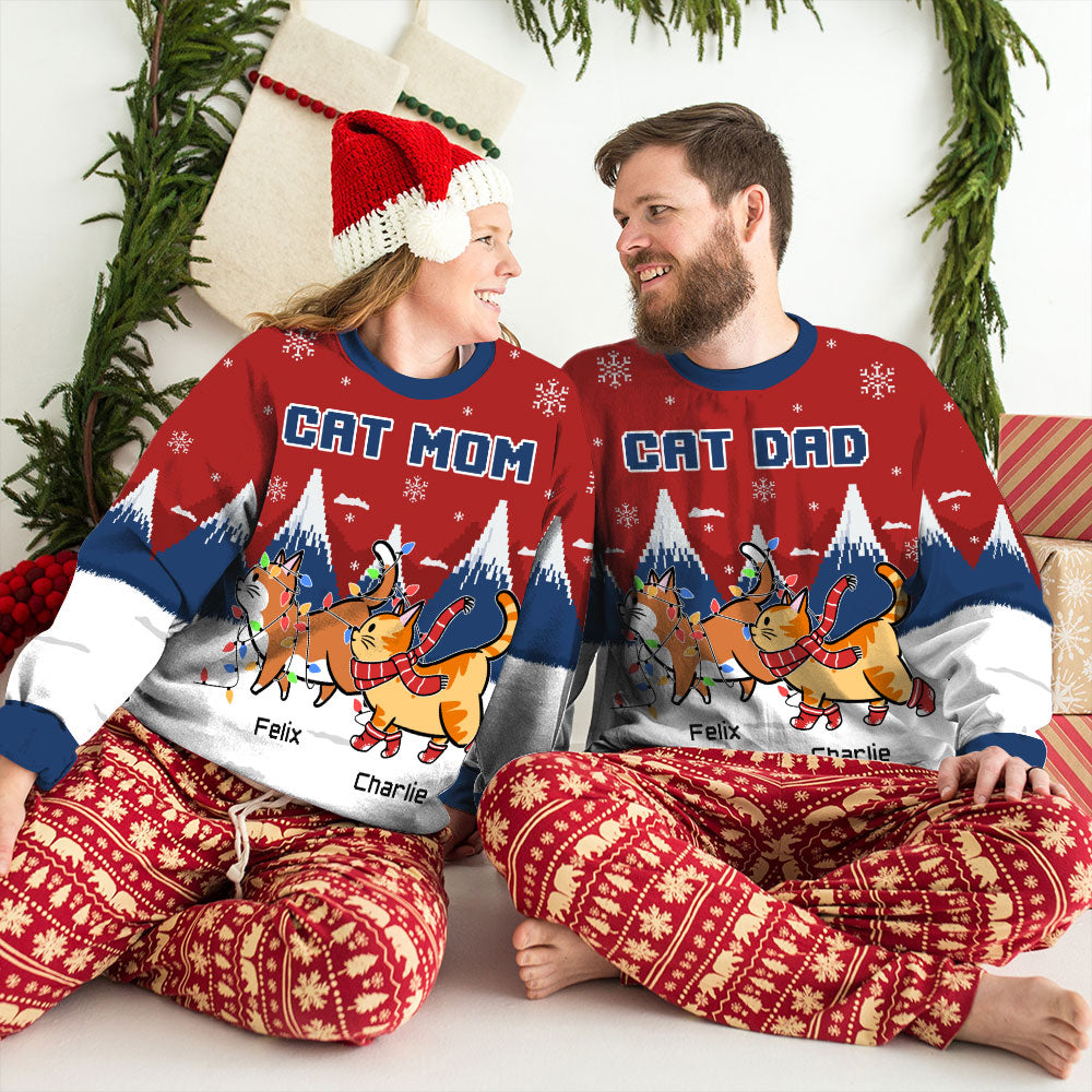 Personalized Forest-Themed All-Over Print Sweatshirt for Parents
