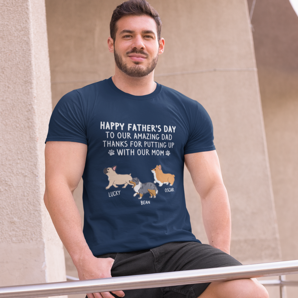 Personalized Custom Unisex 'Put Up With My Mom' T-shirt - Ideal Gift for Pet Lovers