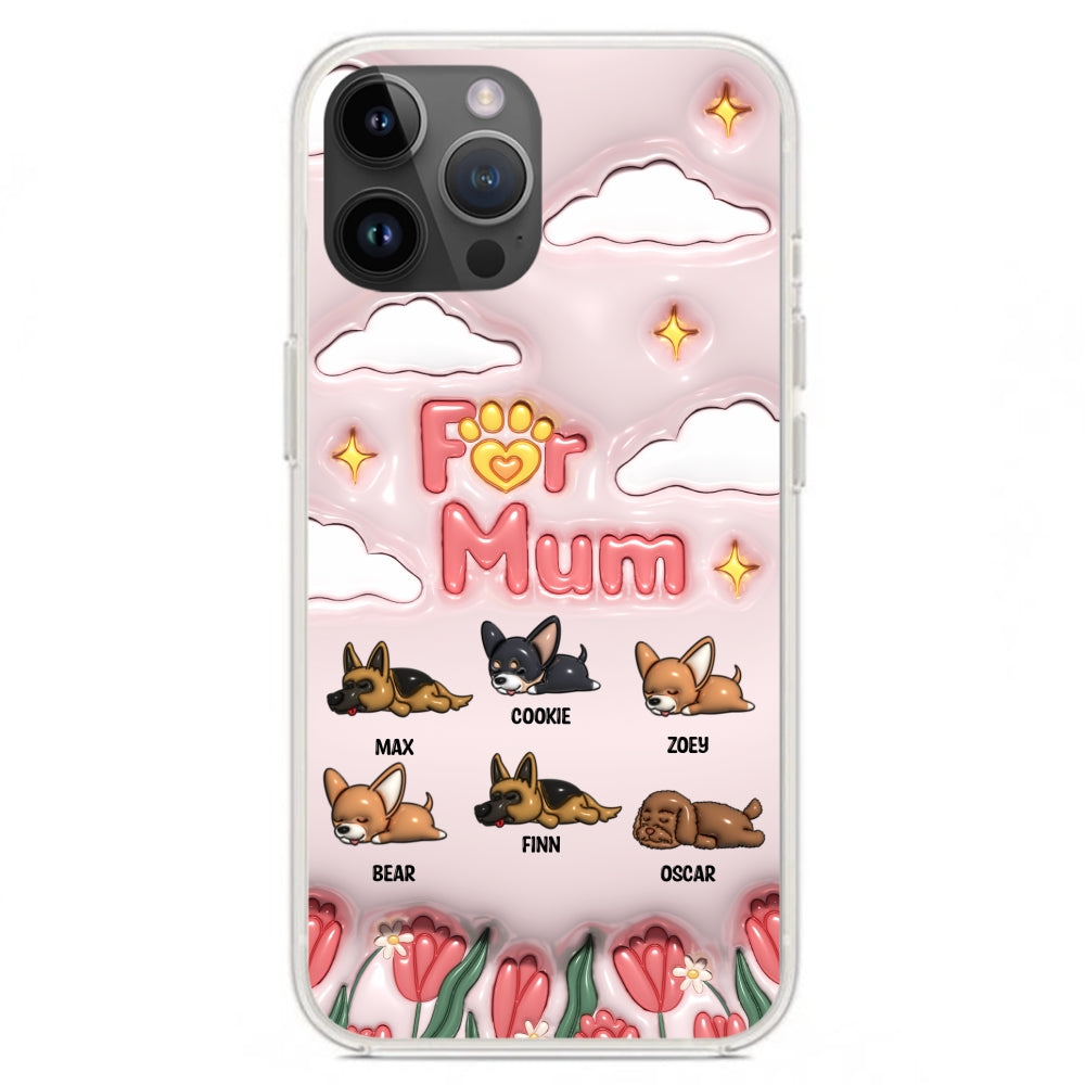 Personalized 3D Inflated Effect Phone Case - Show Your Love for Fur Moms