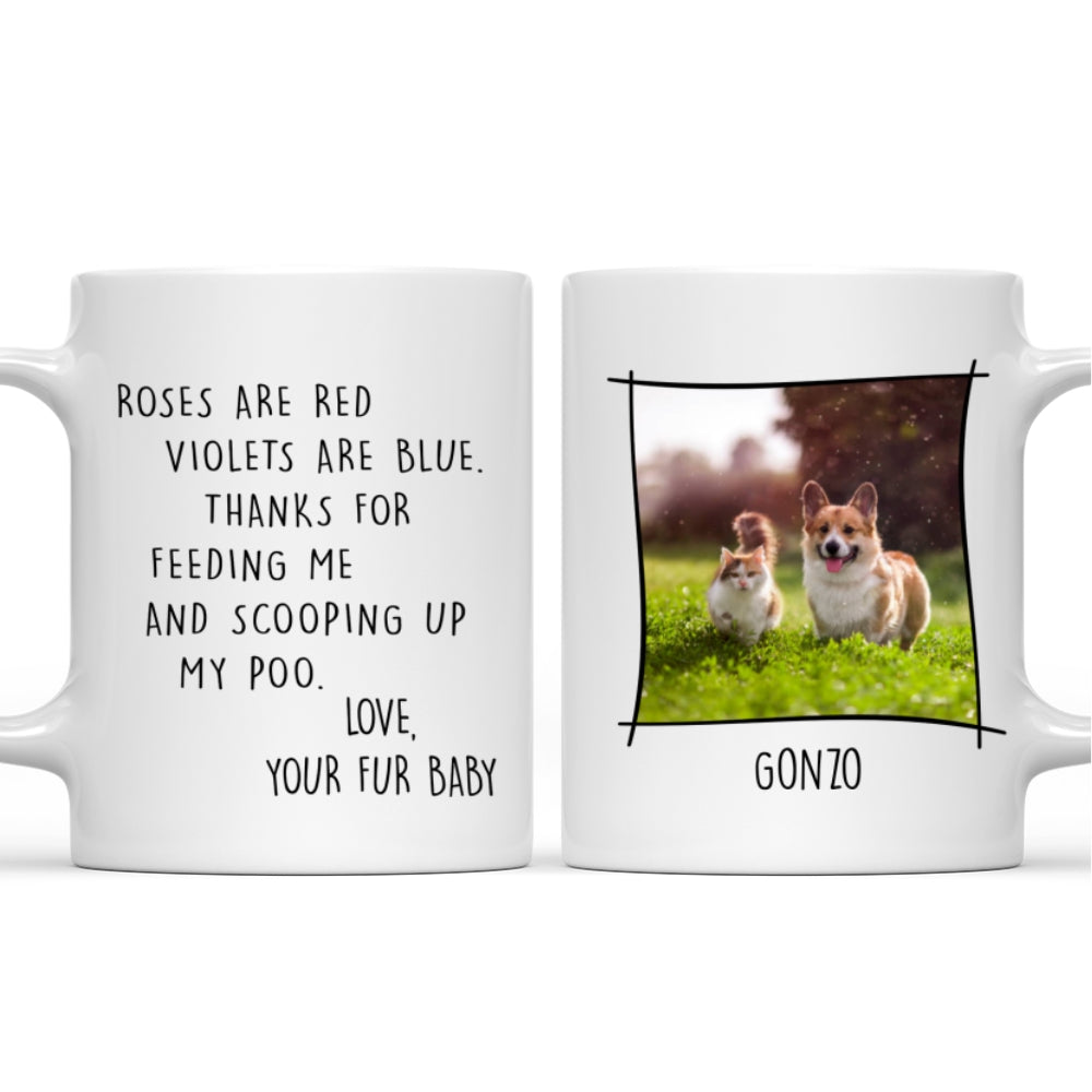 Personalized Thank You For Scooping My Poo Custom Coffee Mug with Photo