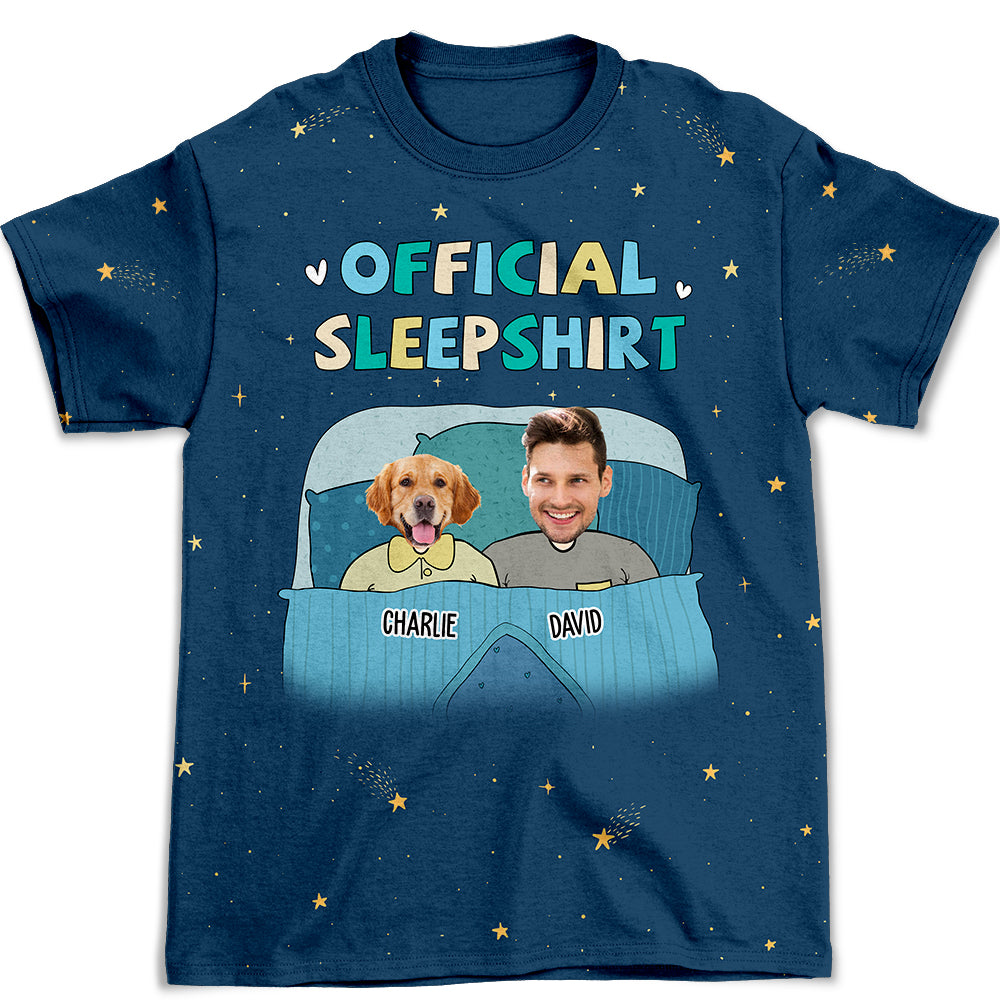 Customizable Dad Sleepshirt with All-over Personalized Photo Print