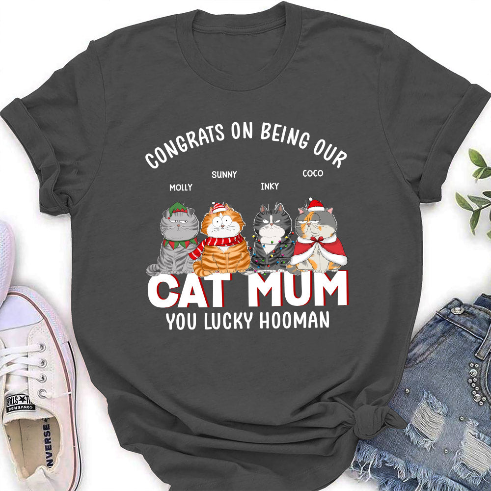 Personalized Custom Women's 'Congrats Hooman' Pet Lover T-shirt