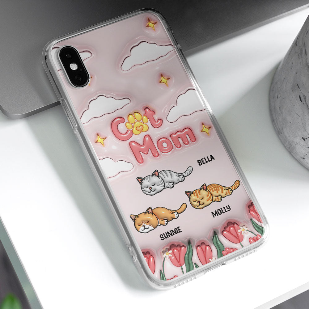 Personalized 3D Inflated Effect Phone Case - Show Your Love for Fur Moms