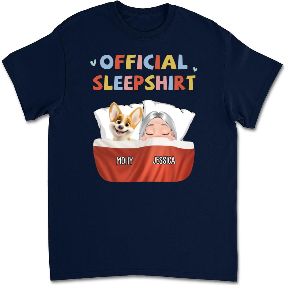 New Style Personalized Custom Unisex Sleeping Dog Sleepshirt - Ideal Gift for Pet Lovers