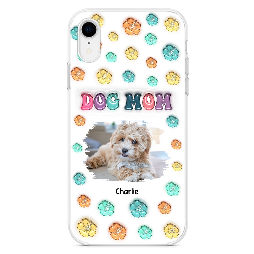 Customizable 3D Inflated Effect Dog Mom Summer Photo Personalized Phone Case