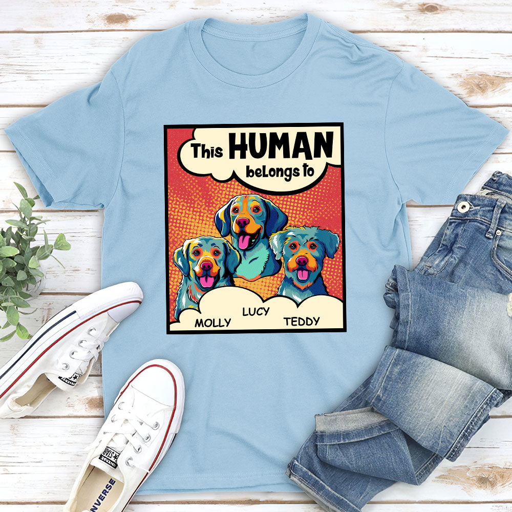 Customizable Unisex 'This Hooman Belongs To Dog' T-shirt - Ideal Gift for Pet Lovers