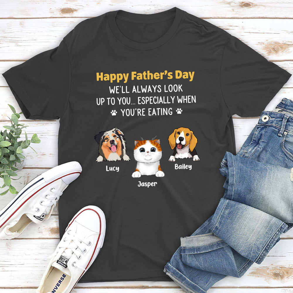 Always Look Up - Customizable Unisex Personalized T - shirt for Pet Lovers