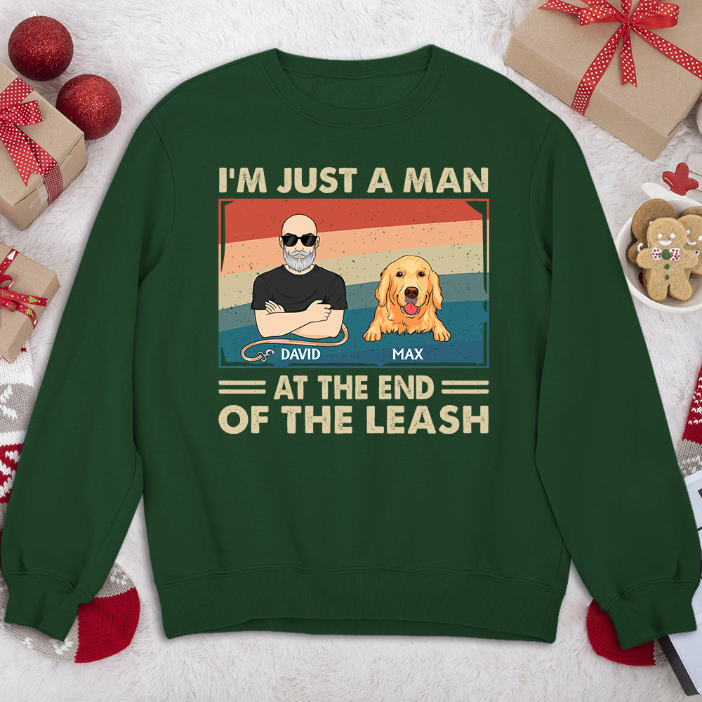 Customizable Dog Dad Leash Personalized Sweatshirt - Ideal Gift for Pet Enthusiasts