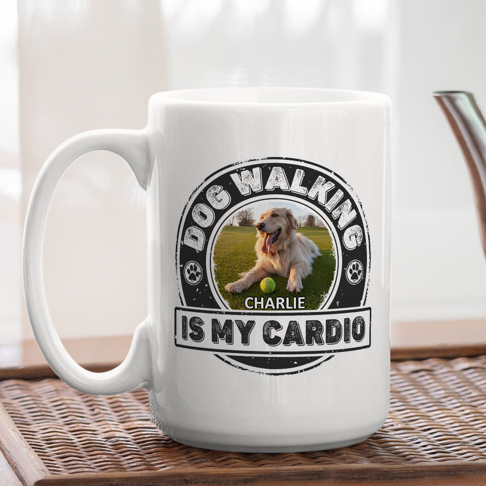 Personalized Cardio With Dog Custom Coffee Mug - Ideal Gift for Pet Lovers