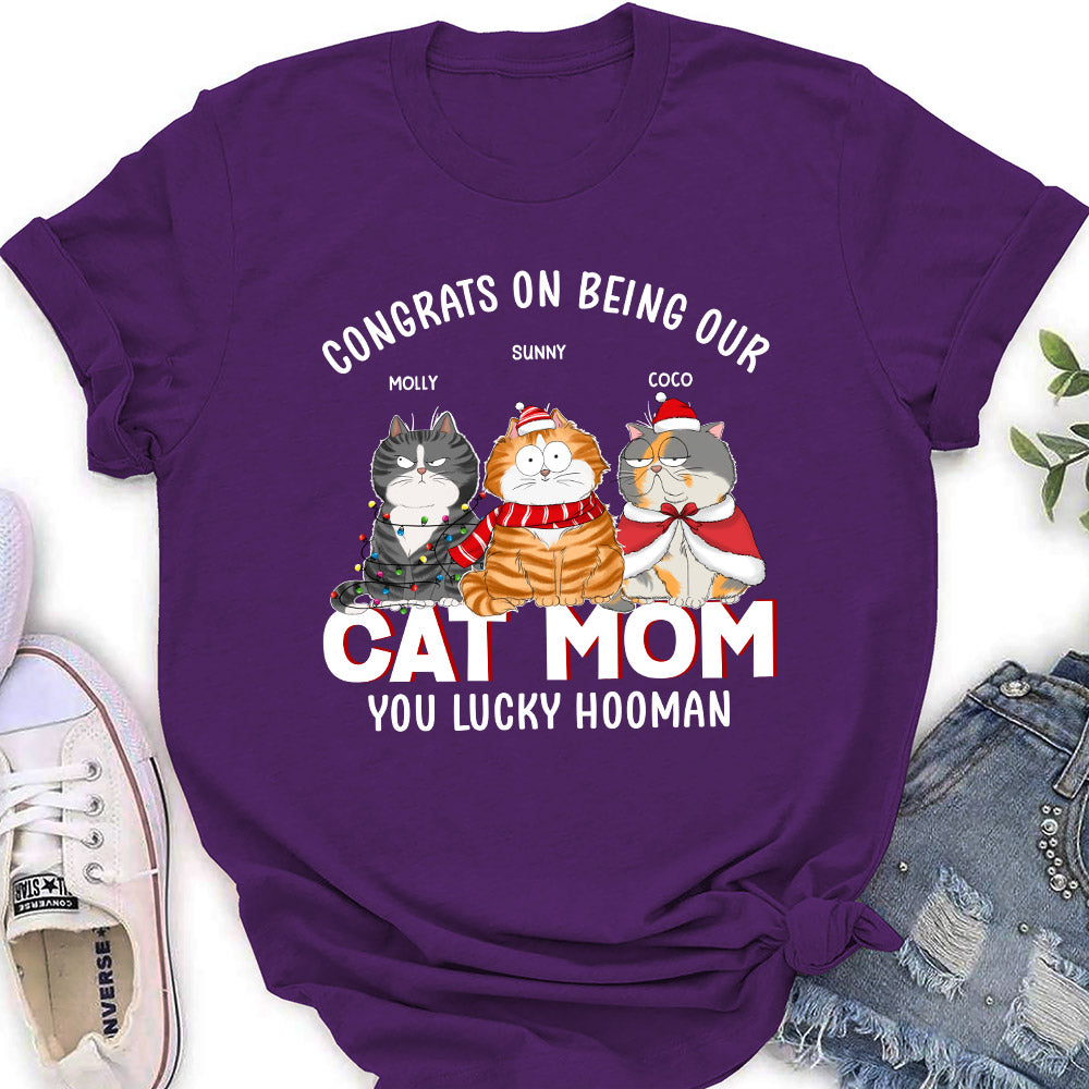 Personalized Custom Women's 'Congrats Hooman' Pet Lover T-shirt