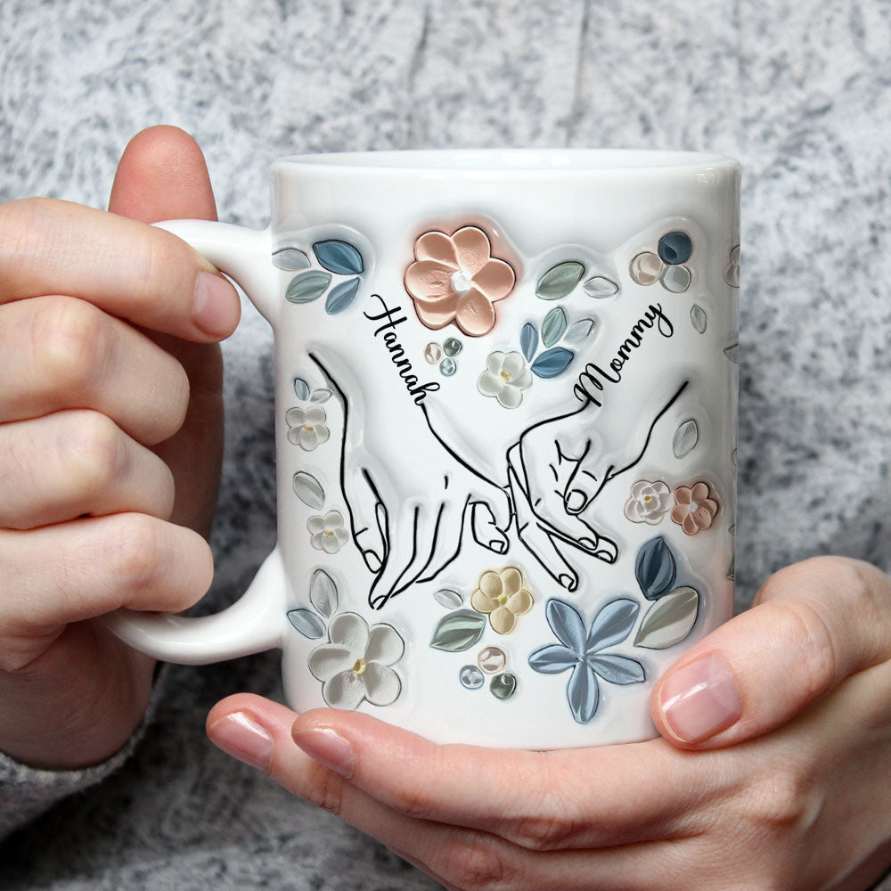 Personalized Custom 3D Inflated Effect Mommy & Daughter Mug