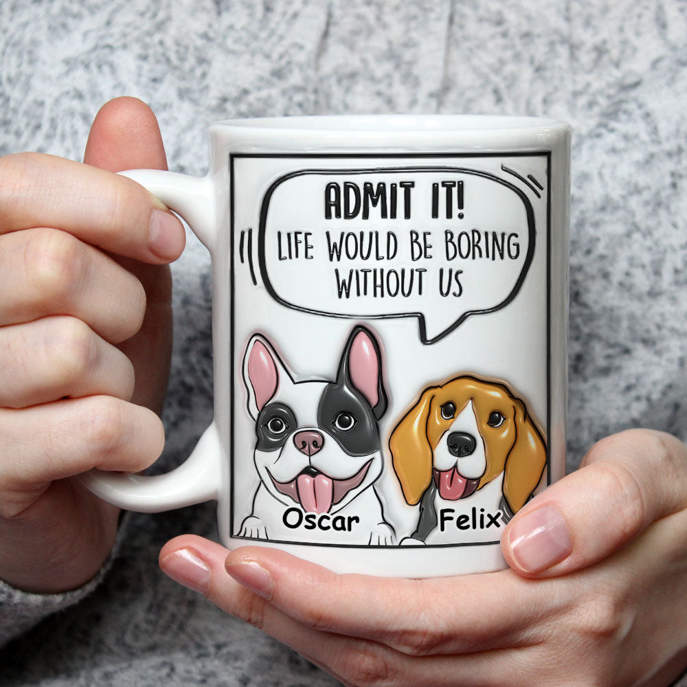 Personalized 3D Inflated Effect Custom Dog-themed Mug