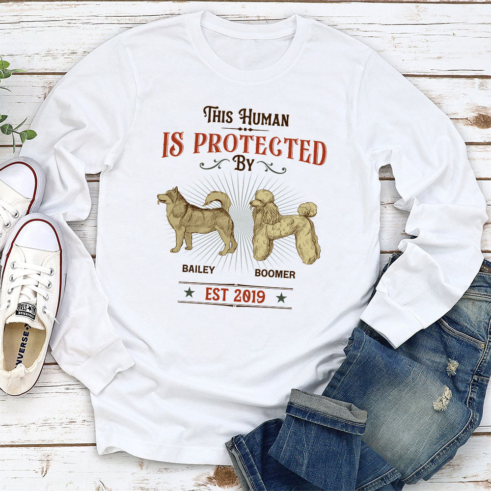 This Human Vintage - Customizable Personalized Long Sleeve T - shirt for Pet Lovers